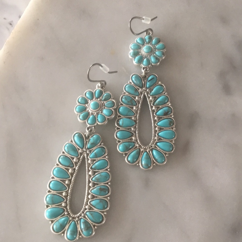 🍀 Brand Silver / Turquoise Earrings